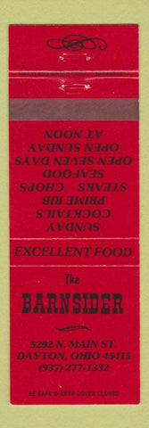 Matchbook Cover - Barnsider Restaurant Dayton OH