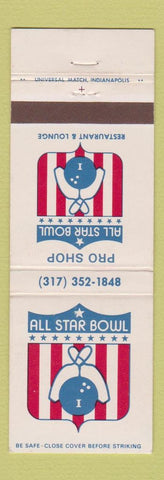 Matchbook Cover - All Star Bowling Pro Shop
