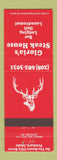 Matchbook Cover - Gloria's Steak House Prichard ID