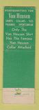 Matchbook Cover - Jules Latte Men's Clothes Van Heusen Stamford CT