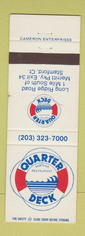 Matchbook Cover - Quarter Deck Restaurant Stamford CT