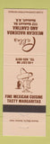 Matchbook Cover - Pallo's Mexican Restaurant Hooksett NH