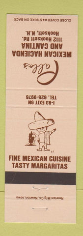 Matchbook Cover - Pallo's Mexican Restaurant Hooksett NH