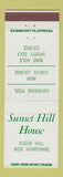 Matchbook Cover - Sunset Hill House Sugar Hill NH DD Bean