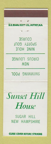 Matchbook Cover - Sunset Hill House Sugar Hill NH DD Bean