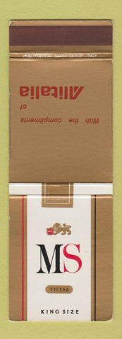 Matchbook Cover - Alitalia MS Cigarettes WEAR