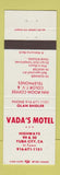 Matchbook Cover - Vada's Motel Yuba City CA