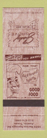 Matchbook Cover - Shady Grove Restaurant Austin TX
