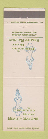 Matchbook Cover - Crowning Glory Beauty Salons girlie