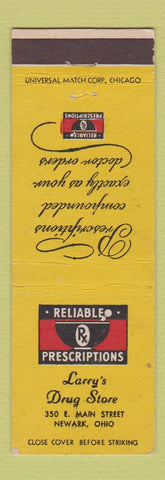 Matchbook Cover - Larry's Drug Store Newark OH