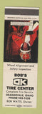 Matchbook Cover - Bob's Tire Center Grangeville ID