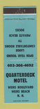 Matchbook Cover - Quarterdeck Motel Weirs Beach NH