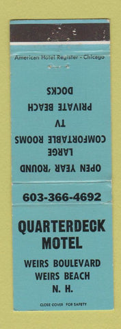 Matchbook Cover - Quarterdeck Motel Weirs Beach NH
