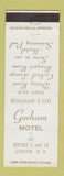 Matchbook Cover - Gorham Motel NH DD Bean