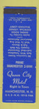 Matchbook Cover - Queen City Motel Manchester NH WEAR
