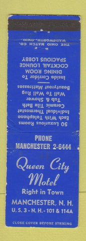 Matchbook Cover - Queen City Motel Manchester NH WEAR