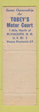 Matchbook Cover - Queen City Motel Manchester NH WEAR
