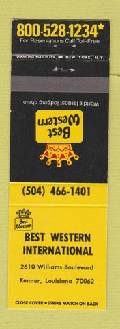 Matchbook Cover - Best Western International Kenner LA