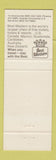 Matchbook Cover - Best Western International Kenner LA