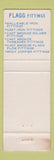Matchbook Cover - Stanley G Flagg Fittings Stowe PA