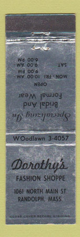 Matchbook Cover - Dorothy's Women's Clothes Randolph MA