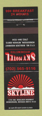 Matchbook Cover - Skyline Casino Restaurant Henderson NV