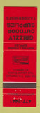 Matchbook Cover - Grizzly Outdoor Supply Taxidermy Oxford NS