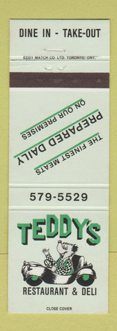 Matchbook Cover - Teddy's Restaurant Deli Oshawa ON