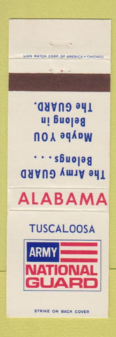 Matchbook Cover - Army National Guard Tuscaloosa AL Alabama