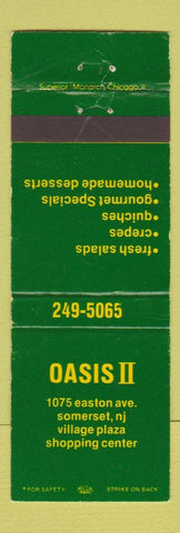 Matchbook Cover - Oasis II Somerset NJ