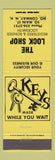 Matchbook Cover - The Lock Shop North Conway NH