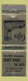 Matchbook Cover - Craft House Gifts Hawley PA WEAR