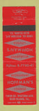 Matchbook Cover - Hoffman's Restaurant Lounge Blue Island IL