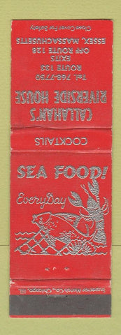 Matchbook Cover - Callahan's Riverside House Exxex MA WEAR