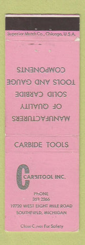 Matchbook Cover - Carsitool Southfield MN