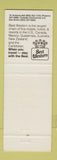 Matchbook Cover - Kings Quarters Motel Doswell VA Best Western