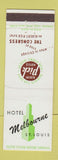 Matchbook Cover - Hotel Melbourne St Louis MO Albert Pick