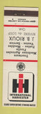 Matchbook Cover - International Harvester Tractors JB Rioux Riviere Du Loup QC