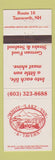Matchbook Cover - White Lake Inn Tavern Tamworth NH