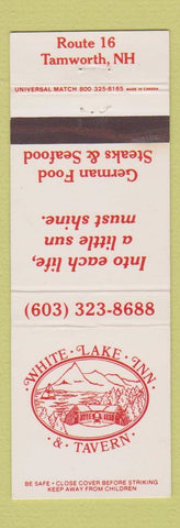 Matchbook Cover - White Lake Inn Tavern Tamworth NH