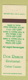 Matchbook Cover - Don Ramon Restaurant Cuban West Palm Beach Stuart FL