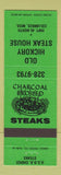 Matchbook Cover - Old Hickory Steak House Columbus MS