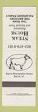 Matchbook Cover - Steak House Barre VT