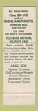 Matchbook Cover - Magnolia Motor Hotel Restaurant Vicksburg MS