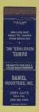 Matchbook Cover - Daniel Industries Harvey LA