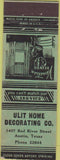 Matchbook Cover - Ulit Home Decorating Austin TX Venetian Blinds green
