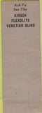 Matchbook Cover - Ulit Home Decorating Austin TX Venetian Blinds green