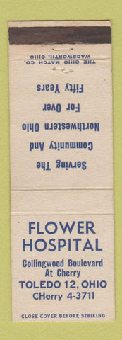 Matchbook Cover - Flower Hospital Toledo OH