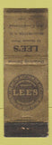 Matchbook Cover - Lee's Manchester NH Chinese Restaurant WORN