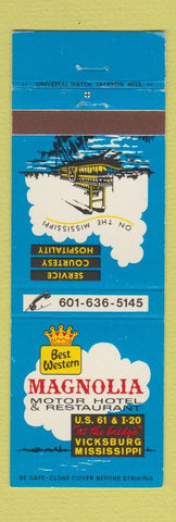 Matchbook Cover - Magnolia Motor Hotel Vicksburg MS Best Western